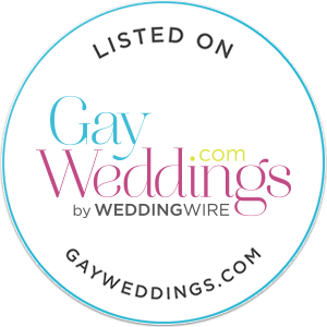 Listed on Gay Weddings round-white-badge
